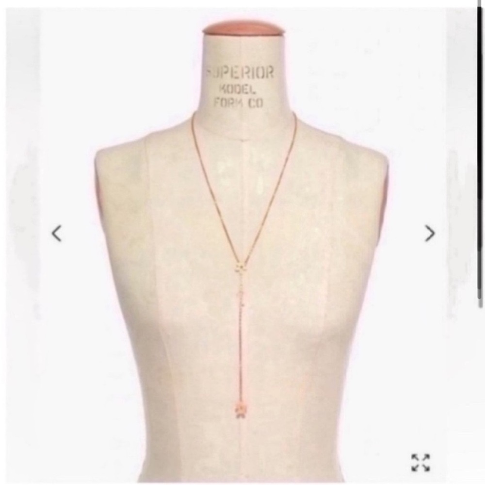 🔥2 FOR $30🔥MADEWELL DAISY LARIAT NECKLACE IN VINTAGE GOLD - Picture 3 of 15